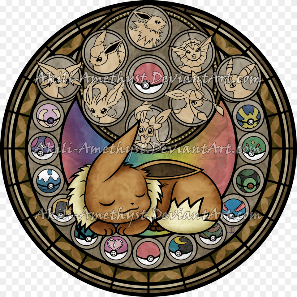 Jolteon Eevee Evolution Stained Glass Hd Download Kingdom Hearts Stained Glass Template, Art, Stained Glass Png