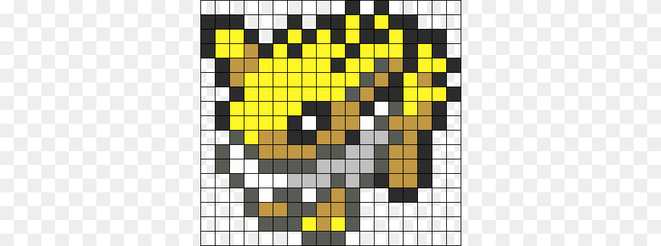 Jolteon Sprite Perler Bead Pattern Bead Sprite Eevee Evolutions Pixel Art Jolteon, Chess, Game Free Png