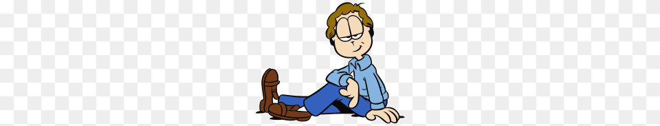 Jon Arbuckle, Kneeling, Person, Baby, Face Free Png Download