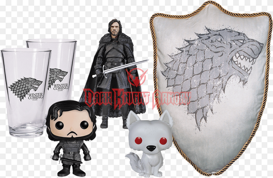 Jon Snow Collectors Set House Stark, Weapon, Sword, Glass, Person Free Png Download