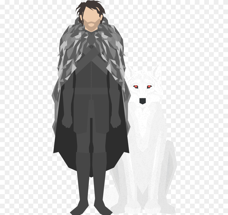 Jon U0026 Ghost Go To The Website Thatu0027s Linked Through This Game Of Thrones Mary Sue, Fashion, Cape, Clothing, Person Png