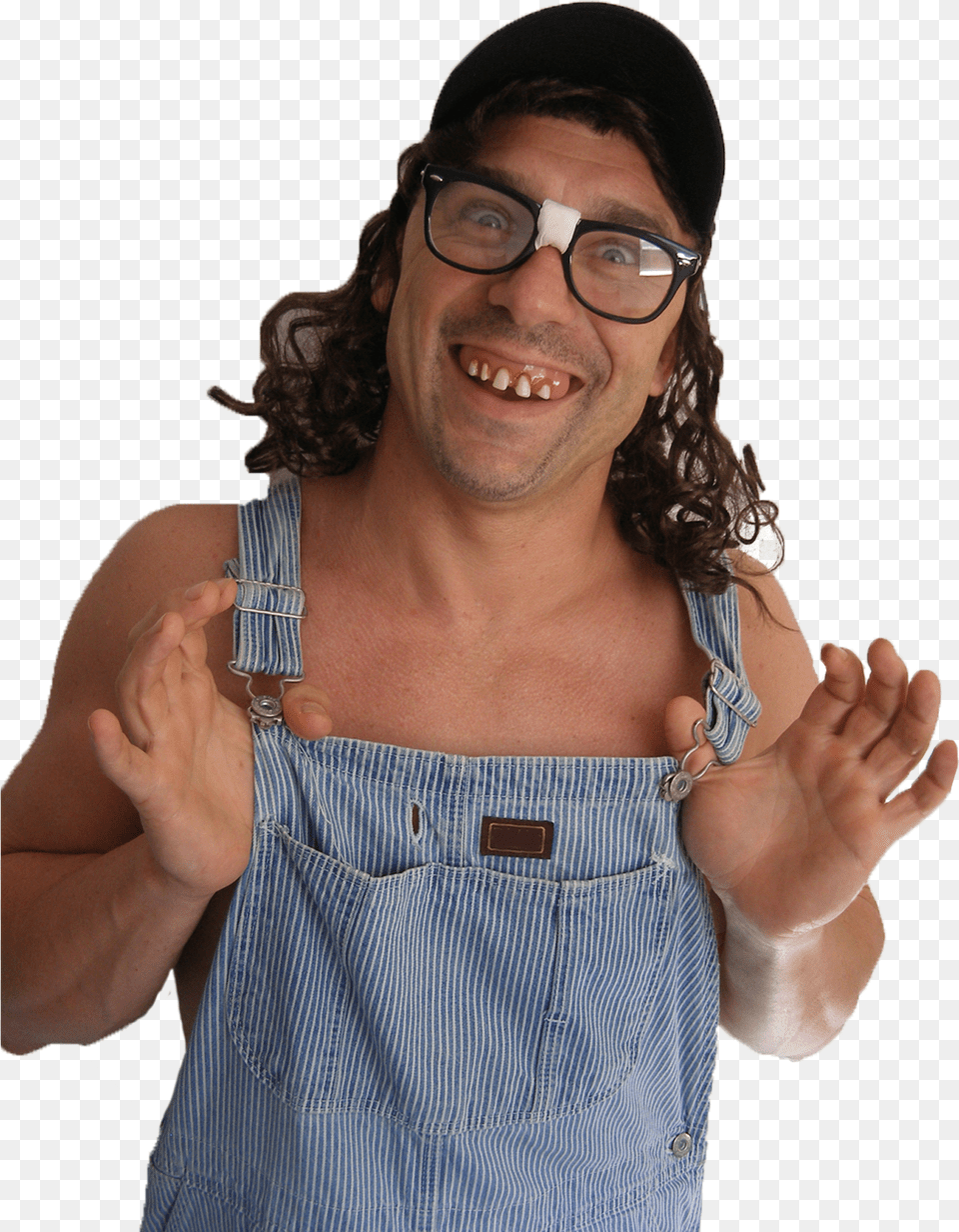 Jonah In Overalls Halloween Costume, Accessories, Hand, Person, Glasses Free Png