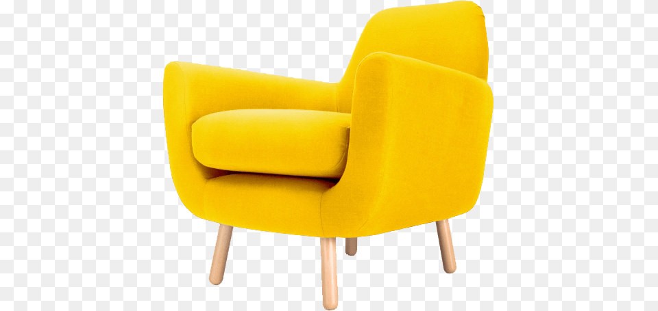 Jonah Yellow Armchair Yellow Armchair, Chair, Furniture Free Transparent Png