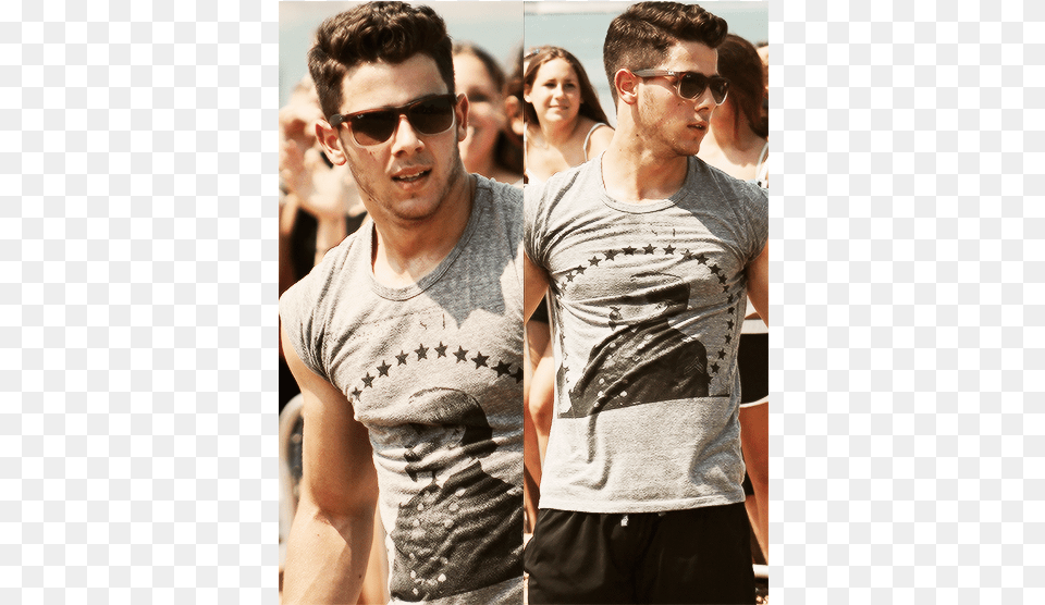 Jonas Brothers Nick Jonas And Nicholas Photo Shoot, Accessories, T-shirt, Sunglasses, Clothing Png Image