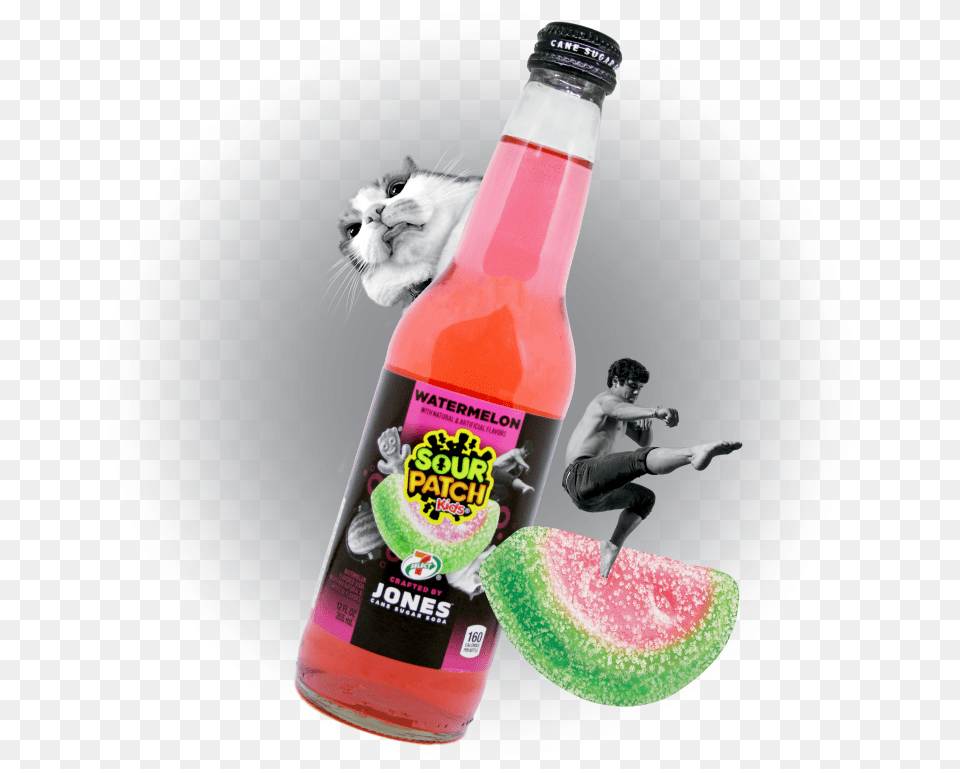 Jones Soda Watermelon, Adult, Beverage, Bottle, Male Free Png