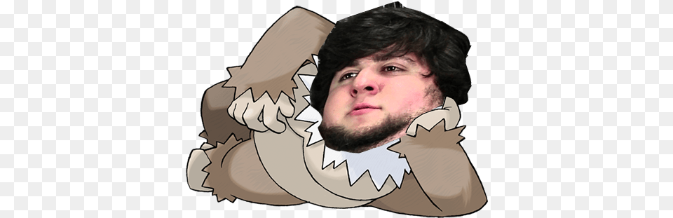 Jontron Slaking Pokemon, Beard, Face, Head, Person Free Transparent Png