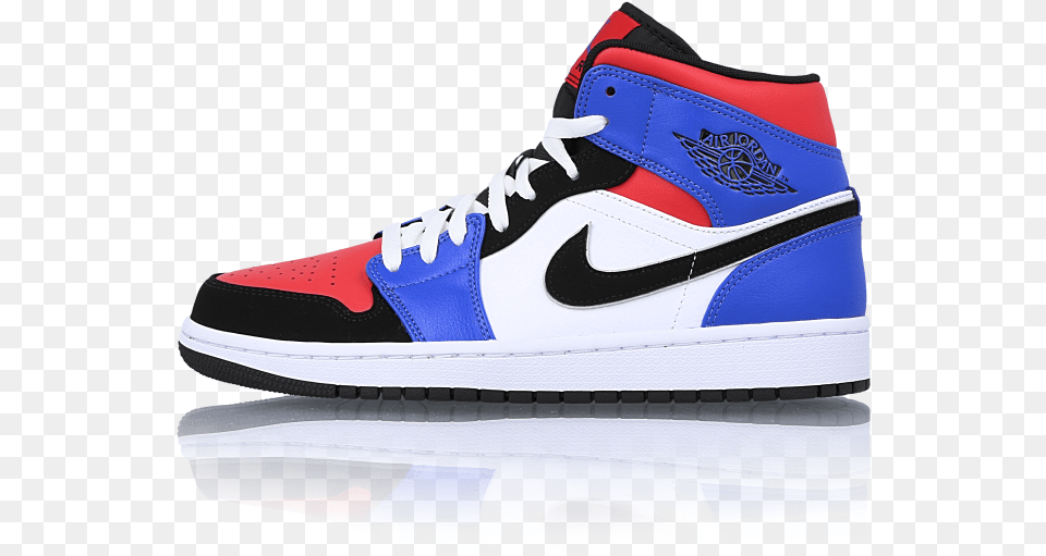 Jordan 1 Mid Top, Clothing, Footwear, Shoe, Sneaker Free Transparent Png