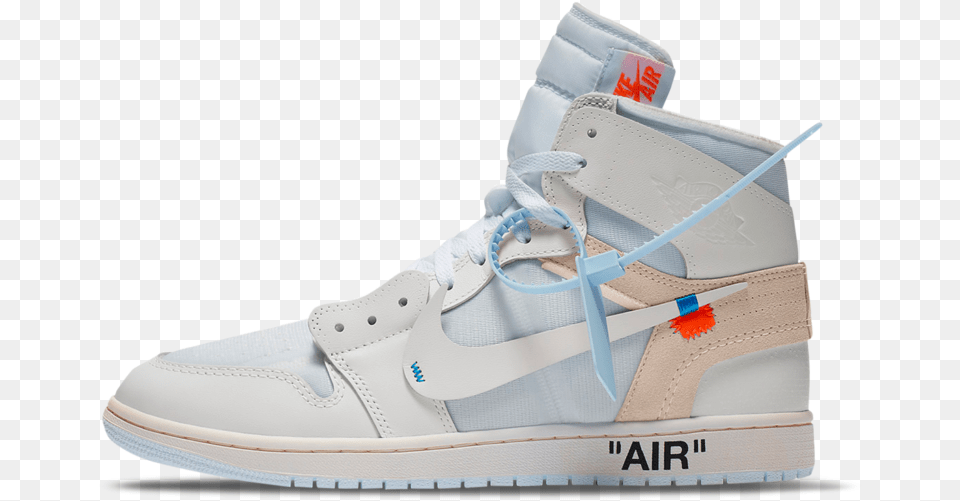 Jordan 1 Off White, Clothing, Footwear, Shoe, Sneaker Free Png