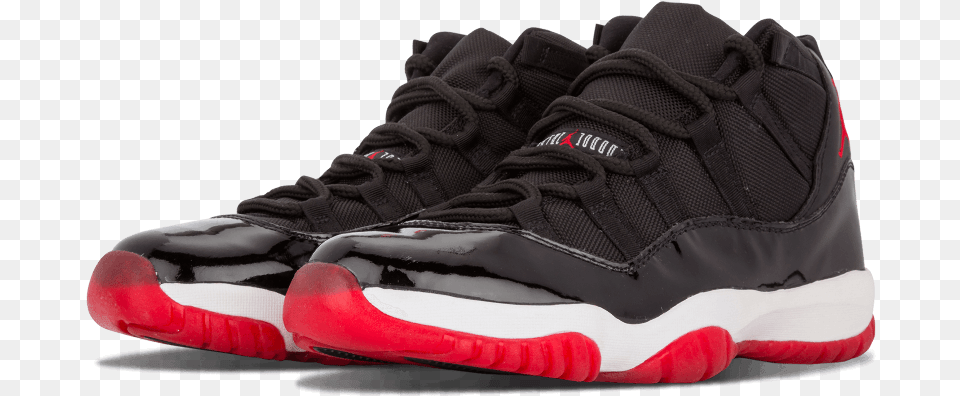 Jordan 11 Bred 2017, Clothing, Footwear, Shoe, Sneaker Png