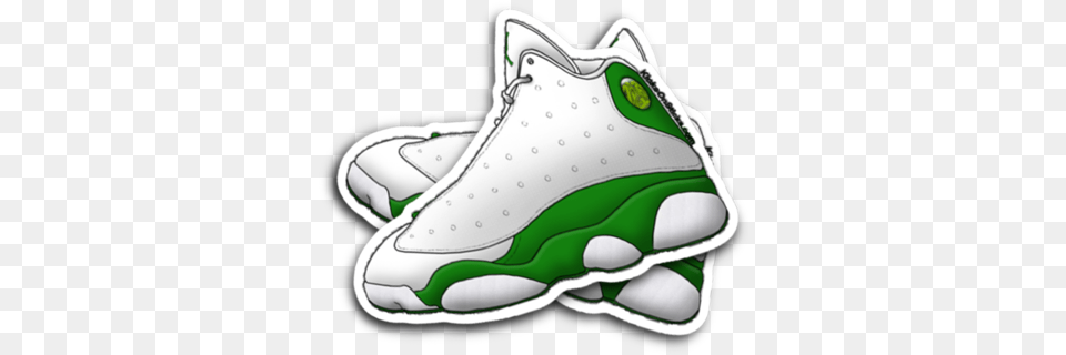 Jordan 13 Quotray Allenquot Sneaker Sticker Jordan 13 Retro Ray Allen Pe, Clothing, Footwear, Shoe, Running Shoe Free Transparent Png