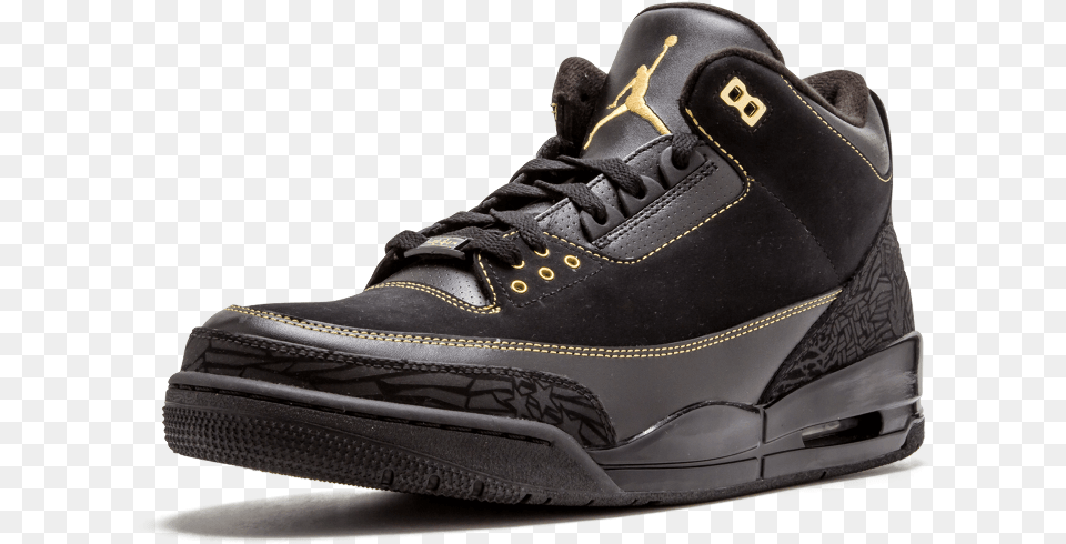 Jordan 3 Black Gold, Clothing, Footwear, Shoe, Sneaker Png