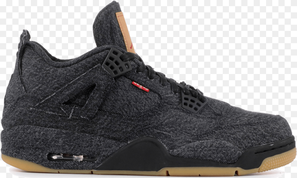 Jordan 4 Levis Black, Clothing, Footwear, Shoe, Sneaker Png