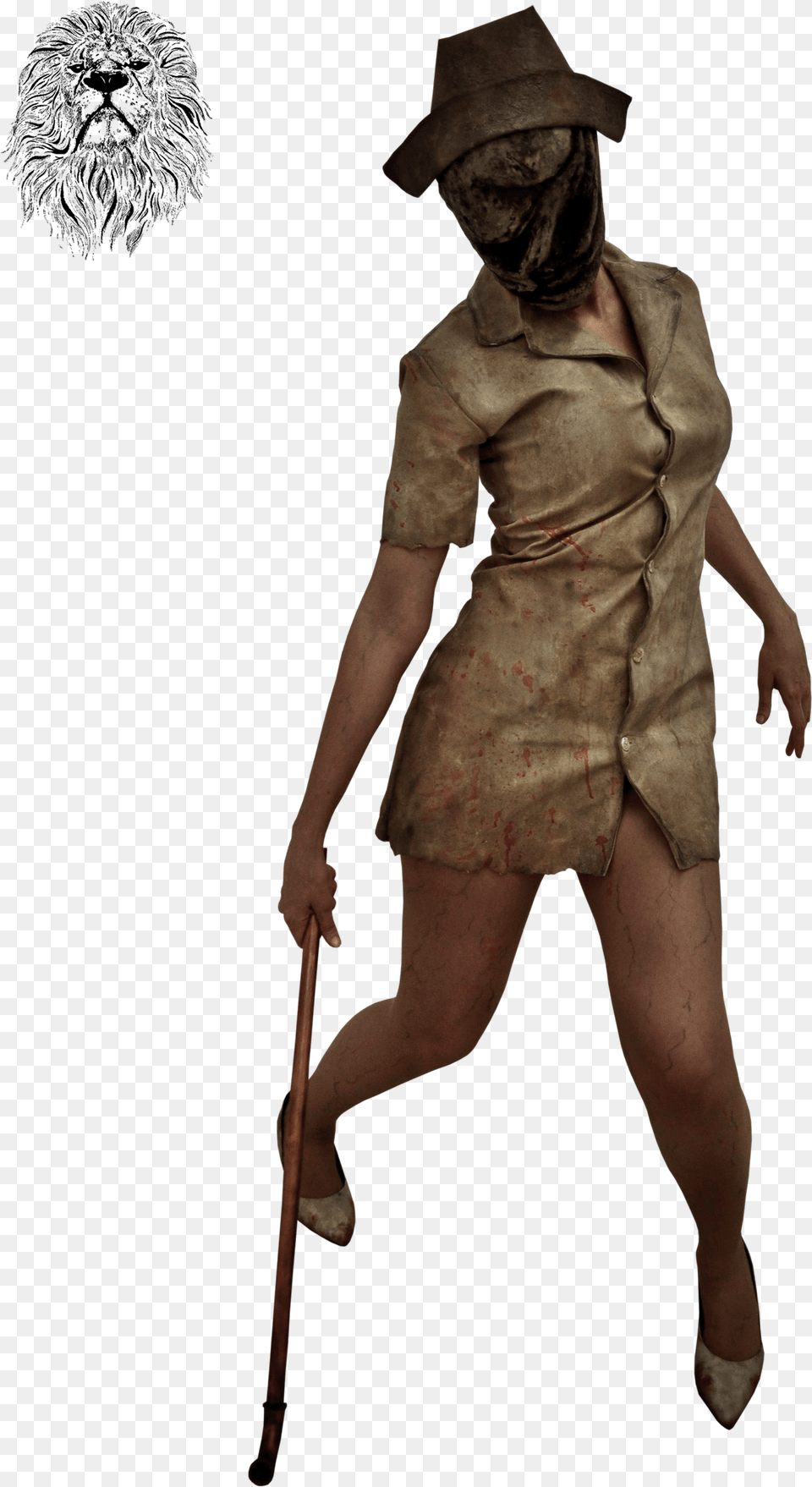 Jordan Clark Silent Hill Medsestri Iz Sajlent Hilla, Person, Stick, Clothing, Costume Free Png Download