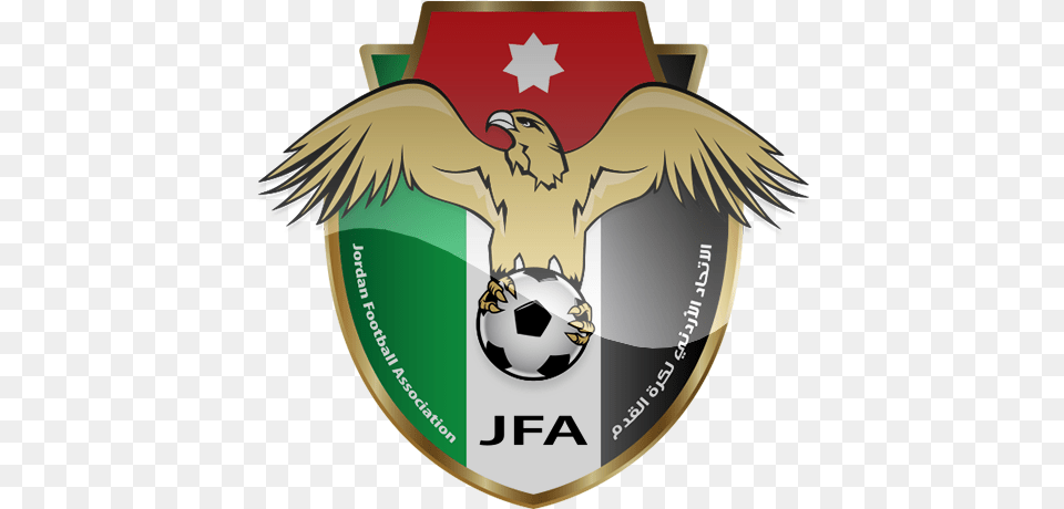 Jordan Football Logo Jordan National Football Team Logo, Symbol, Emblem, Ball, Soccer Png