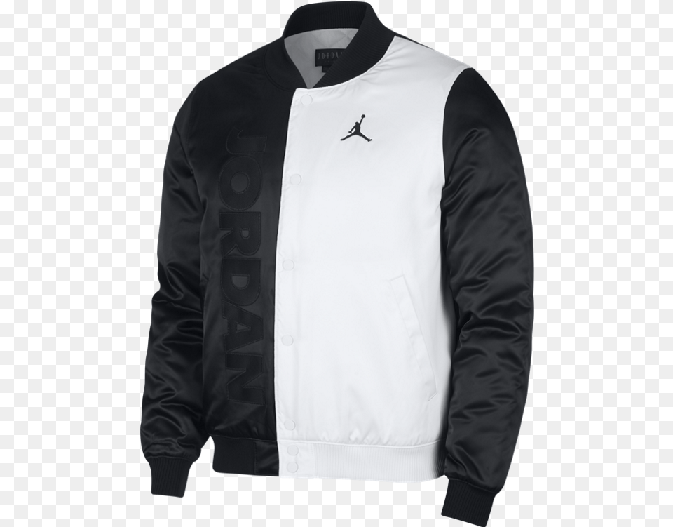 Jordan Jacket Black And White, Clothing, Coat, Long Sleeve, Sleeve Free Png