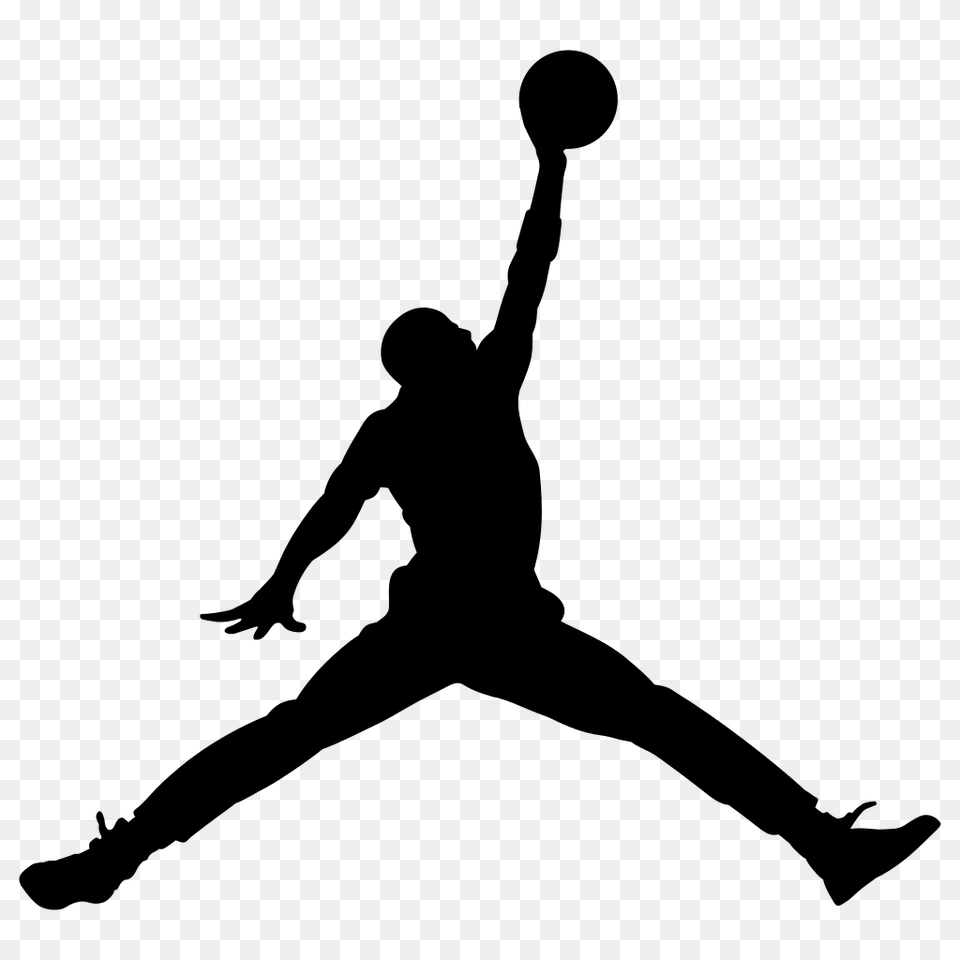 Jordan Logo Jumpman Nike, People, Person, Silhouette, Ball Free Transparent Png