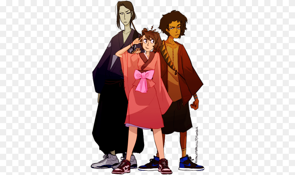 Jordans Draws Jin Samurai Champloo Mugen Fuu Losers Samurai Champloo, Adult, Publication, Person, Woman Png