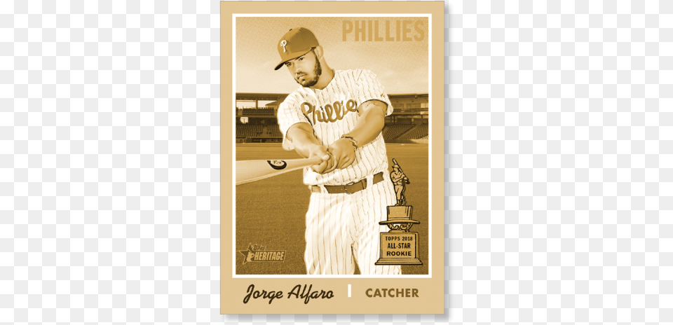 Jorge Alfaro 2019 Heritage Baseball Base Poster Gold Baseball Player, Team Sport, Team, Sport, Person Free Png Download