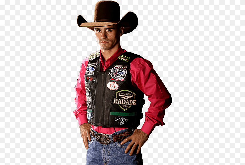 Jose Leme Bull Rider, Clothing, Hat, Lifejacket, Vest Png Image