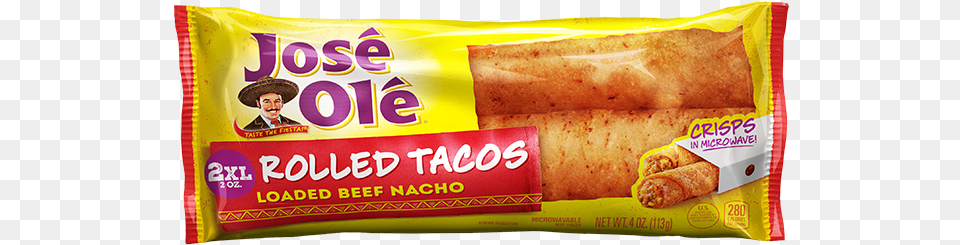 Jose Ole Rolled Tacos Loaded Beef Nachos, Bread, Food, Adult, Male Png Image