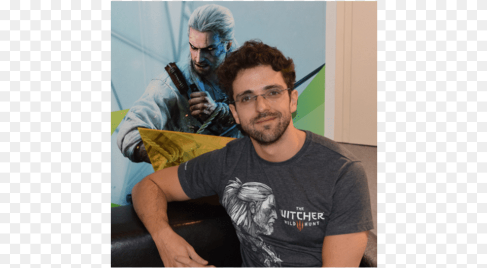 Jose Teixeira Cd Projekt Red Witcher 3 Wild Hunt Hearts Of Stone With Gwent Cards, T-shirt, Clothing, Adult, Beard Free Png Download