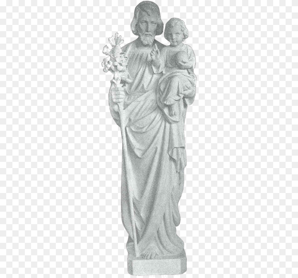 Joseph And Lillies Granite Statue Statue, Adult, Wedding, Person, Female Free Transparent Png