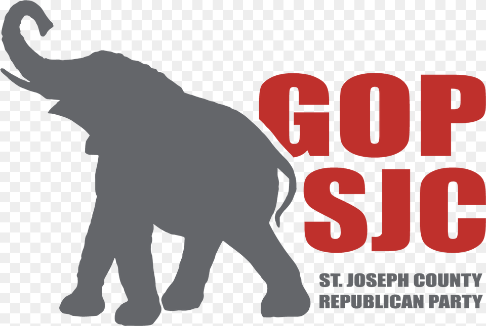 Joseph County Republican Party Indian Elephant, Silhouette, Animal, Bear, Mammal Free Transparent Png