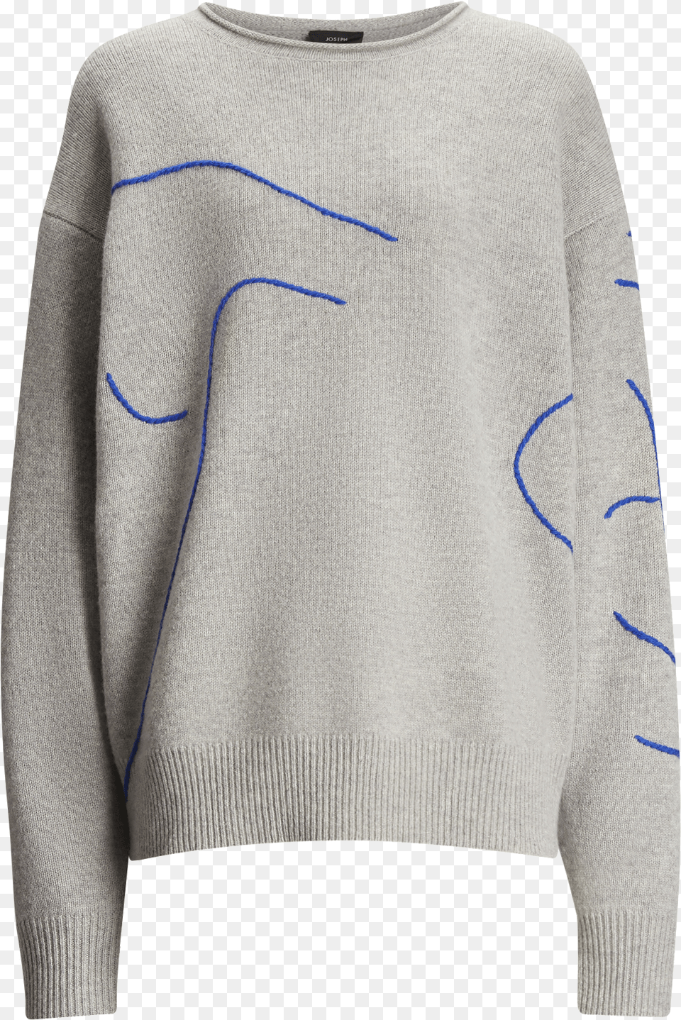 Joseph Embroidery Knit In Grey Chine Sweater, Clothing, Knitwear, Sweatshirt, Hoodie Free Png