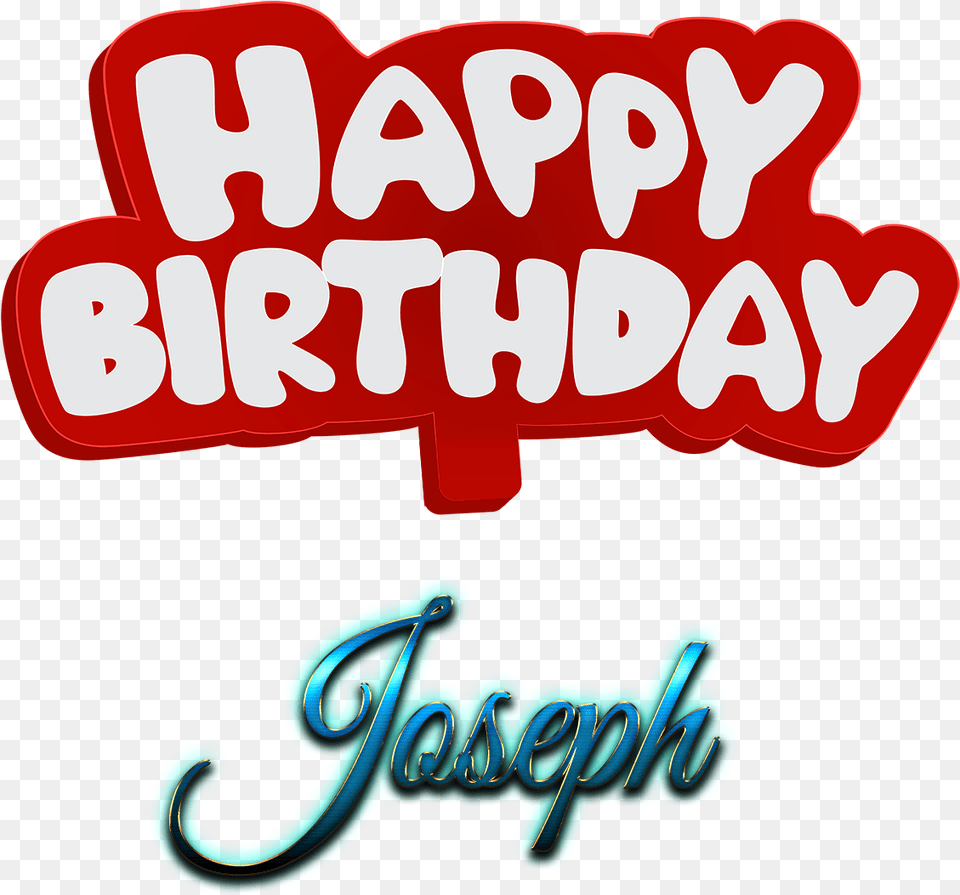 Joseph Happy Birthday Name Logo Calligraphy, Text, Light Png