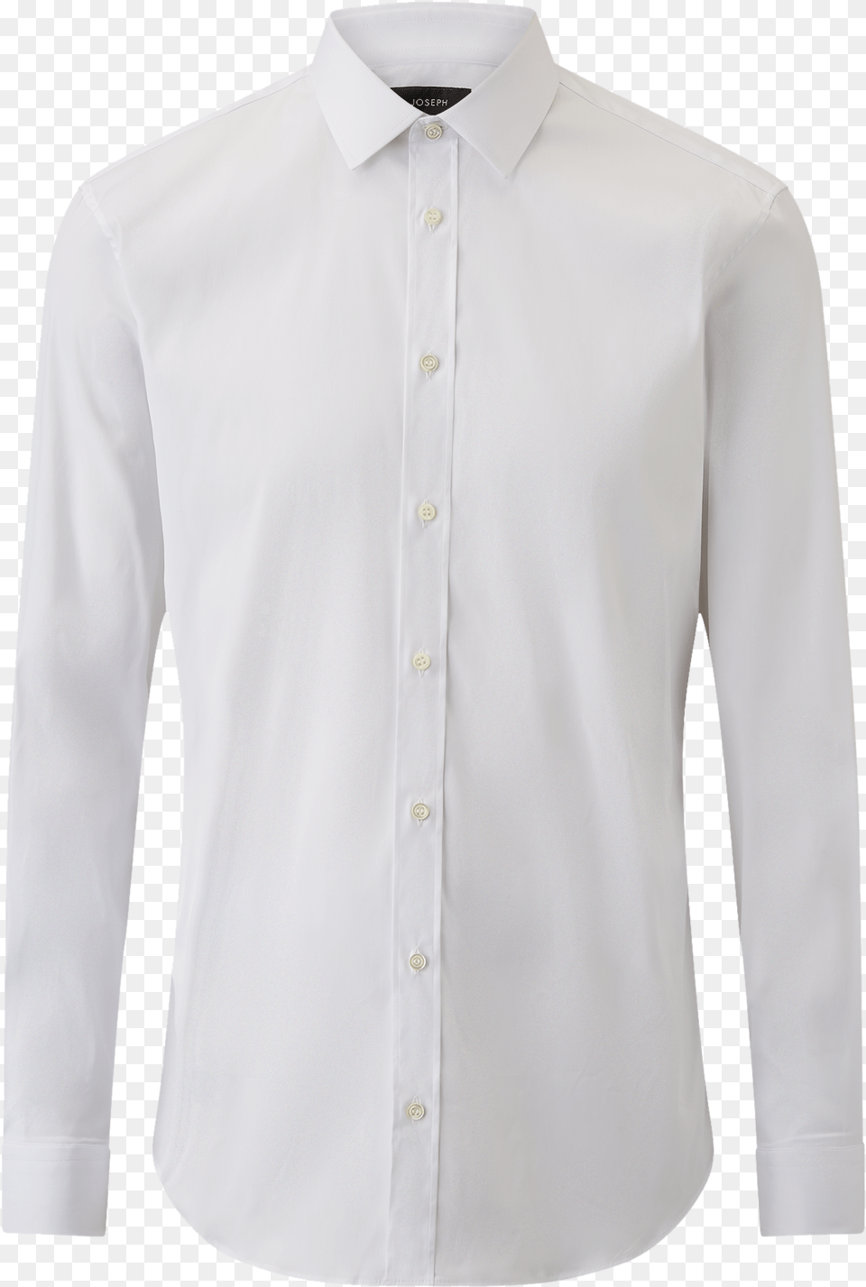 Joseph Jim Poplin Stretch Shirt In White Formal Wear, Clothing, Dress Shirt, Long Sleeve, Sleeve Free Transparent Png