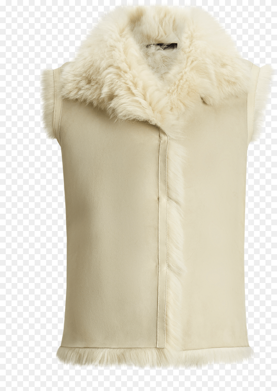 Joseph Lacy Soft Toscana Sheepskin In White Fur Clothing, Vest, Coat, Jacket Png Image