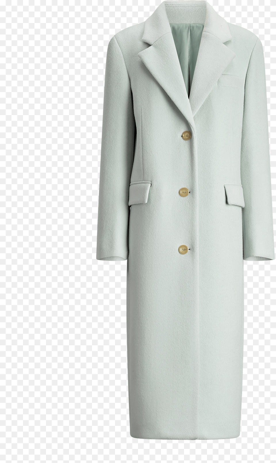 Joseph March Wool Coat In Duck Egg Overcoat, Clothing, Lab Coat Png
