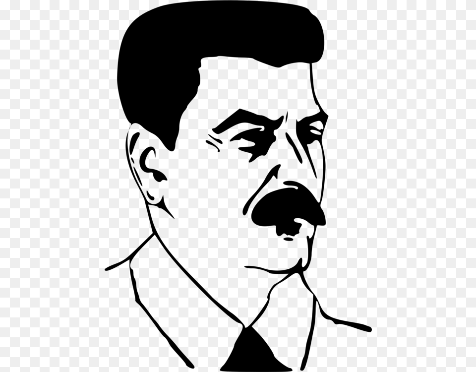 Joseph Stalin Face Outline, Gray Free Transparent Png