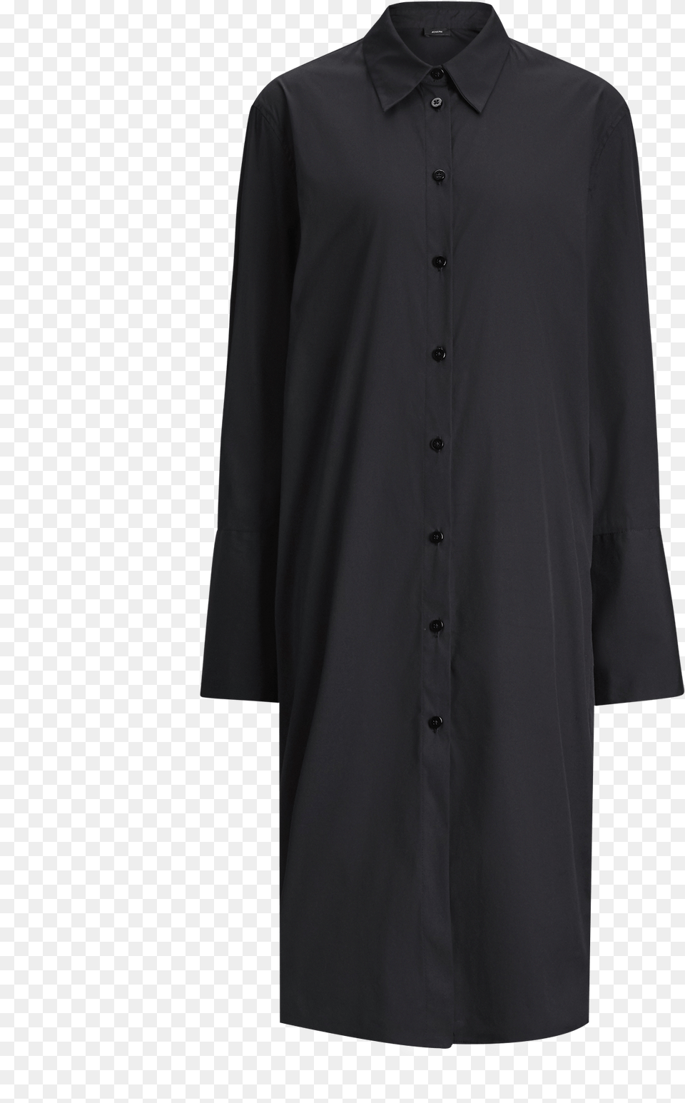 Joseph Victor Poplin Stretch Dress In Black Mens Designer Dressing Gown, Clothing, Coat, Long Sleeve, Shirt Free Transparent Png