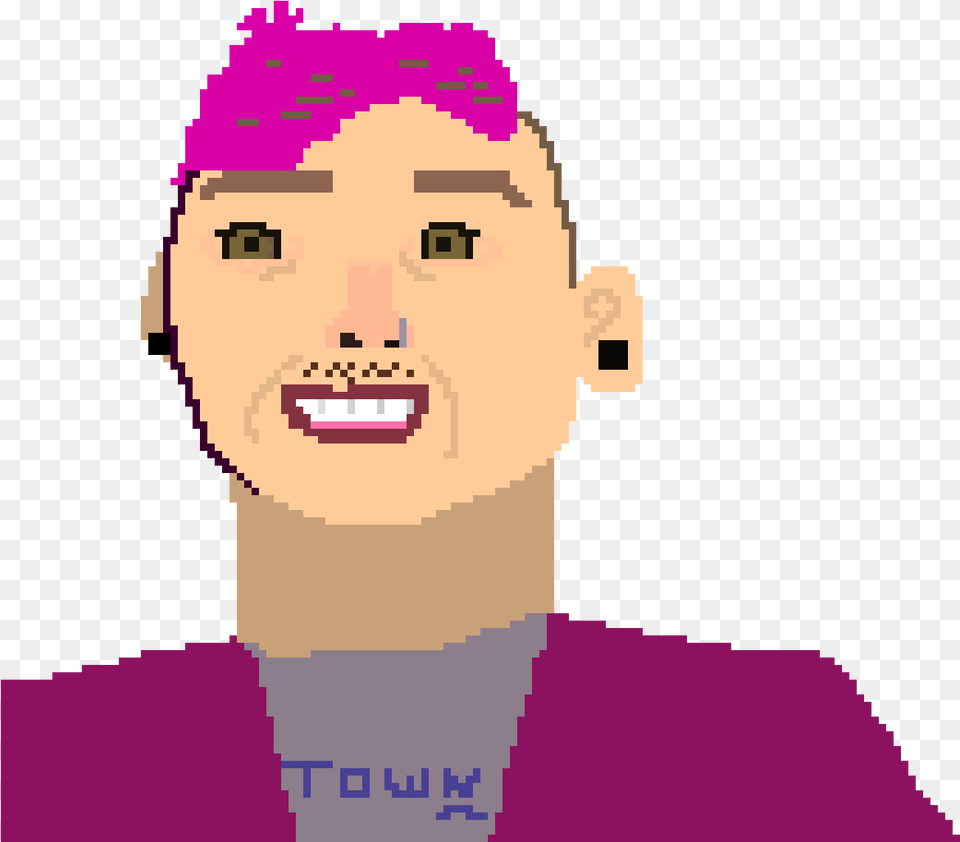 Josh Dun Pixel Art, Purple, Head, Person, Face Free Png