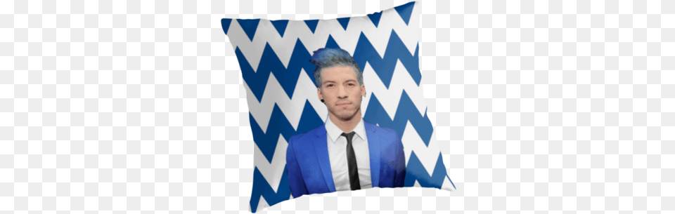 Josh Dun Royal Blue By Joecharrington Cushion, Accessories, Pillow, Tie, Home Decor Free Png Download