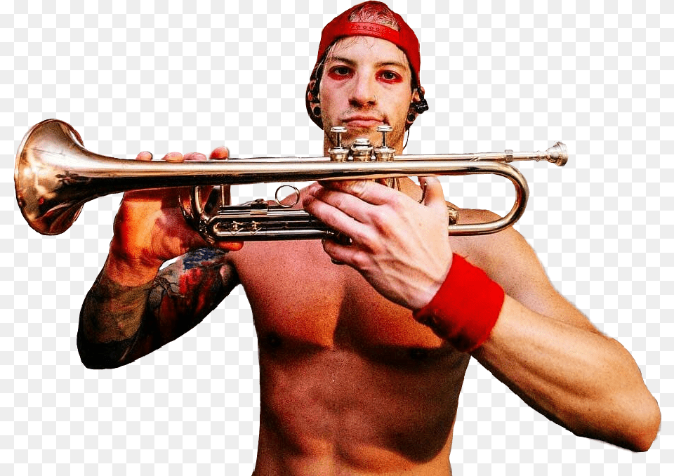 Josh Dun Tocando La Trompeta, Brass Section, Trumpet, Horn, Musical Instrument Png Image