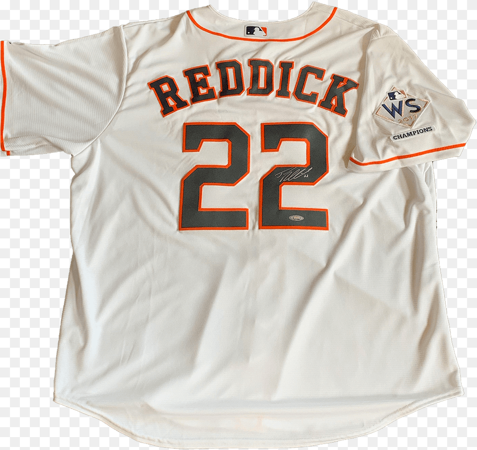 Josh Reddick Signed Houston Astros Replica White Jersey Baseball Uniform, Clothing, Shirt, T-shirt Free Png Download