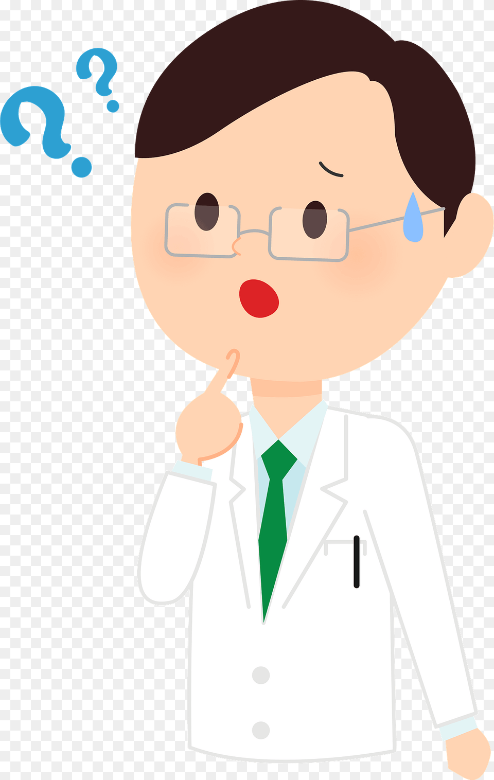 Joshua Medical Doctor Is Asking Questions Clipart, Clothing, Coat, Person, Face Free Transparent Png