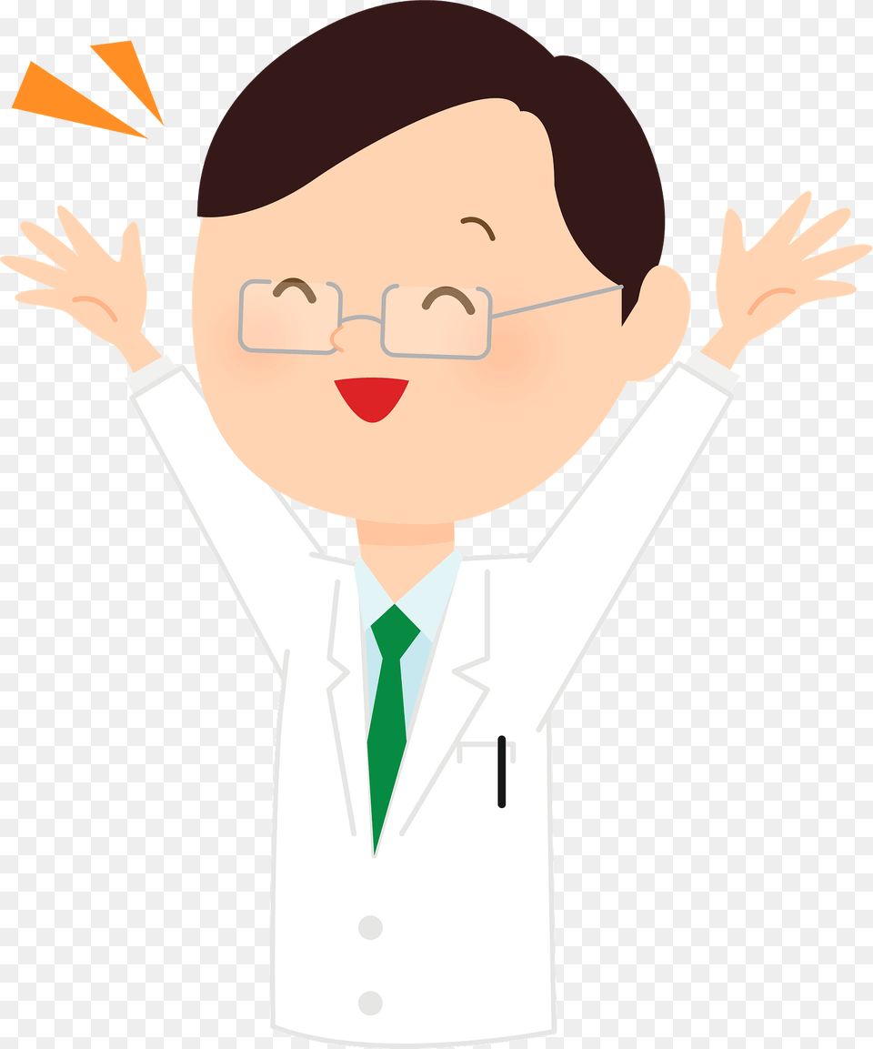 Joshua Medical Doctor Is Expressing Joy Clipart, Clothing, Lab Coat, Coat, Shirt Free Png Download