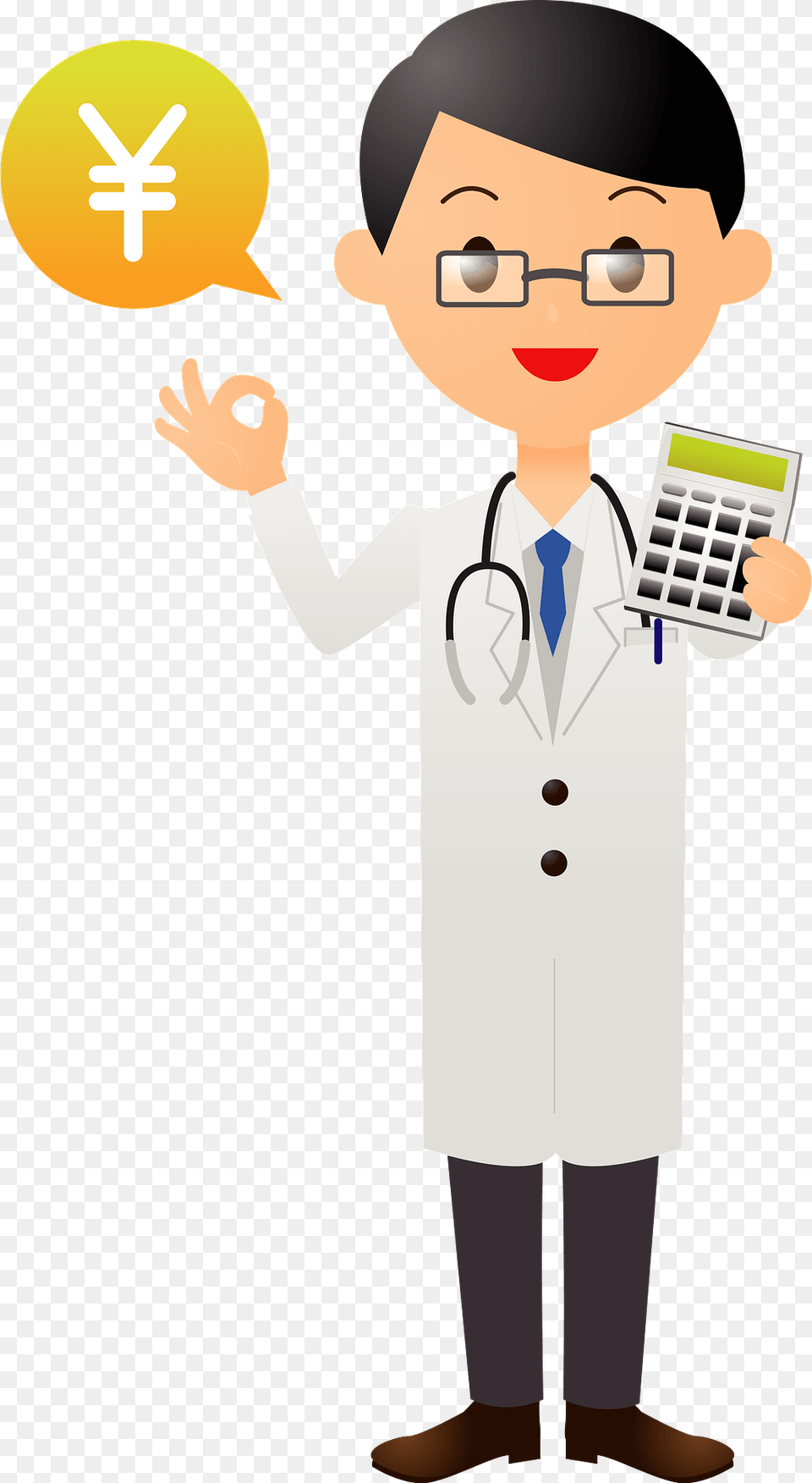 Joshua Medical Doctor Is Happy About Japanese Yen Clipart, Clothing, Coat, Lab Coat, Boy Free Png