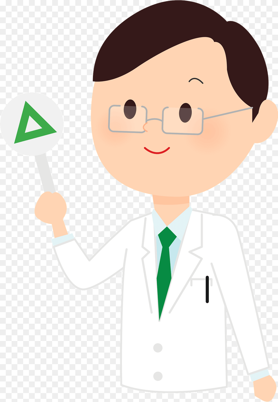 Joshua Medical Doctor Is Holding A Triangle Sign Clipart, Clothing, Coat, Lab Coat, Baby Free Png Download