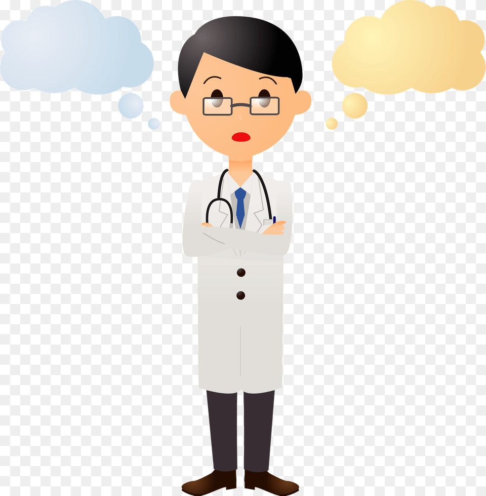 Joshua Medical Doctor Is Thinking Clipart, Clothing, Coat, Lab Coat, Person Free Transparent Png