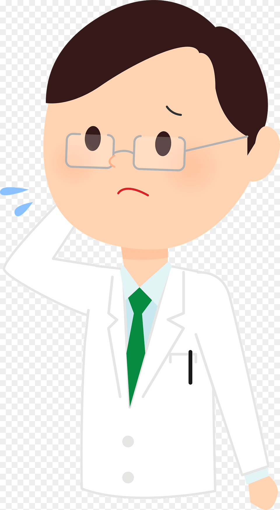 Joshua Medical Doctor Is Troubled Clipart, Clothing, Coat, Lab Coat, Person Png Image