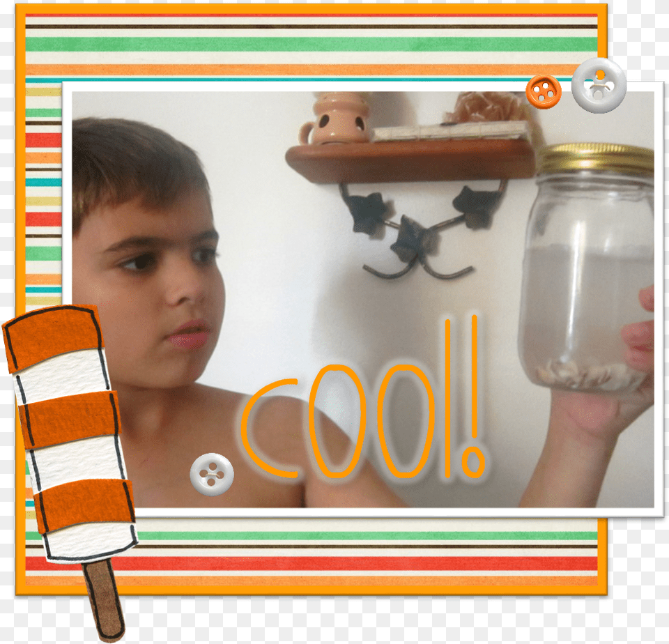 Josiah Made His Own Tornado Using Water Sea Shells Child, Jar, Person, Face, Head Free Transparent Png