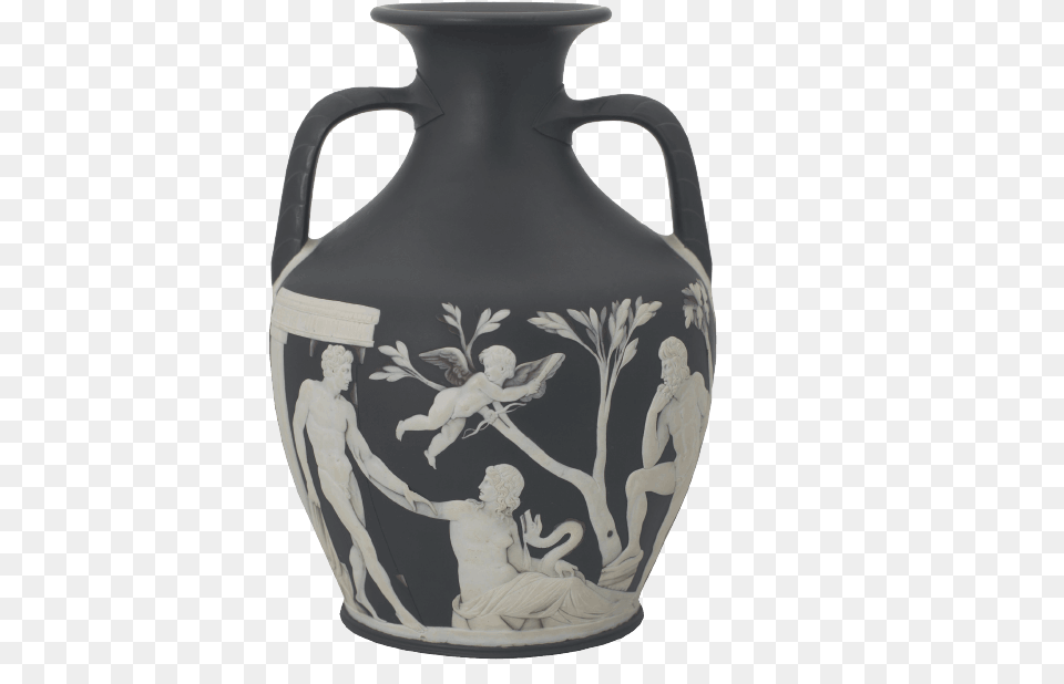 Josiah Wedgwood Replica Of The Portland Vase, Art, Pottery, Jar, Porcelain Png Image