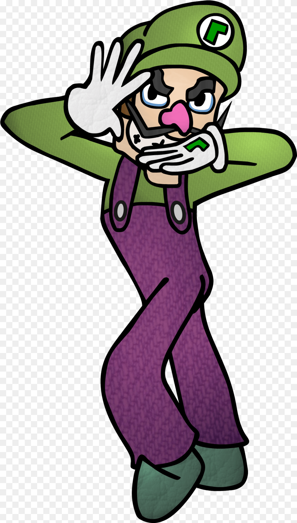 Josuke Waluigi Jojo Pose, Baby, Person, Cartoon, Purple Free Png Download