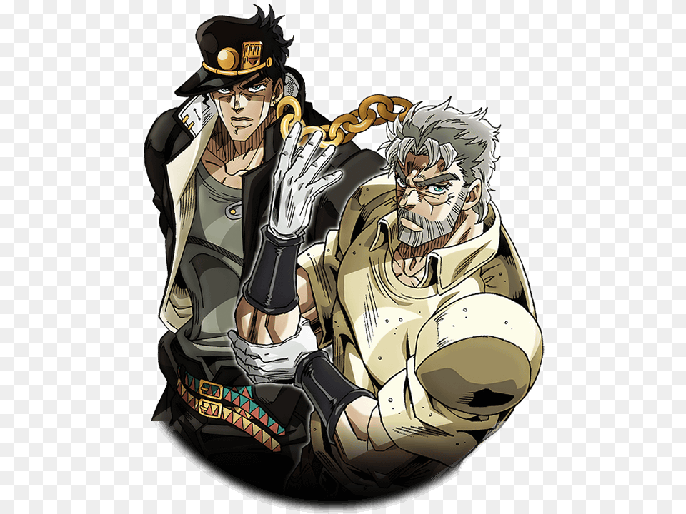 Jotaro And Joseph, Publication, Book, Comics, Person Png