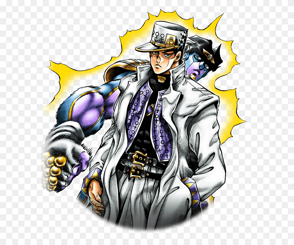 Jotaro Kujo Draw Jotaro And Star Platinum, Publication, Book, Comics, Person Free Transparent Png