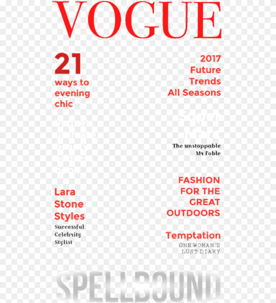 Journal Overlay And Image Linen Vogue, Book, Publication, Advertisement, Poster Free Png Download